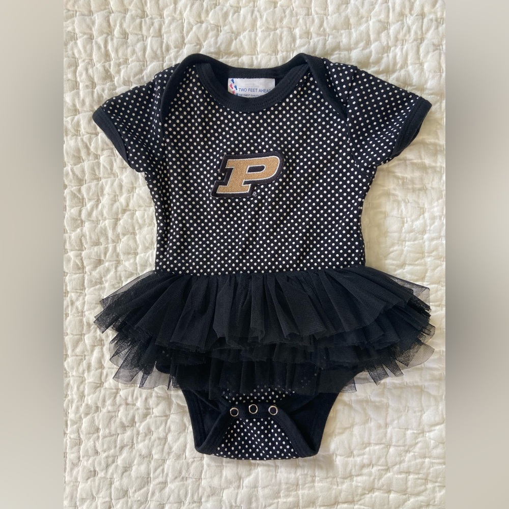 Purdue Boilermakers size 6m baby girl onesie with tutu